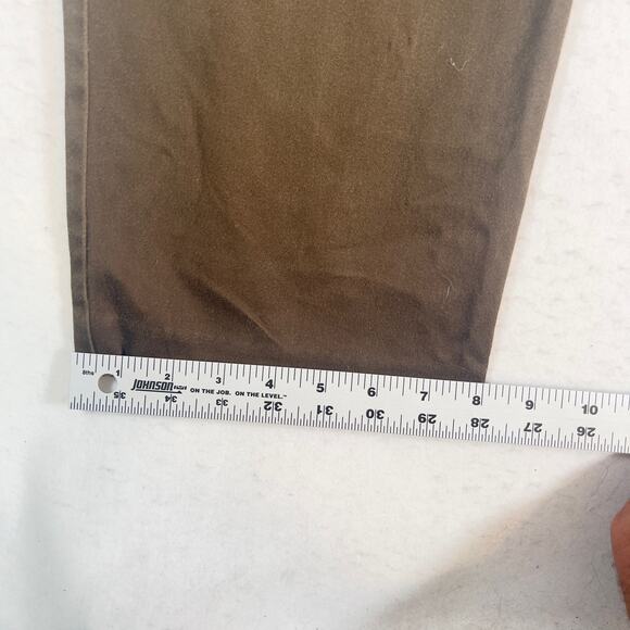 Sutton Studio X Bloomingdale Cargo Chino Pant Woman 12 W32 L30 Brown Zip Pocket - Picture 8 of 15